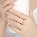 Strieborný prsteň so srdcom, fialový, 6