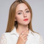 Strieborný prsteň srdiečko, červený, 7