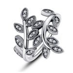 Strieborný prsteň s listovým vzorom, 7