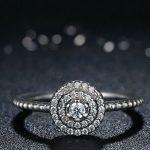 Okrúhly kvetinový strieborný prsteň, 7