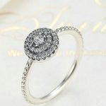 Okrúhly kvetinový strieborný prsteň, 9