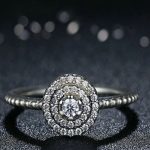 Okrúhly kvetinový strieborný prsteň, 9