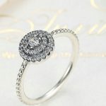 Okrúhly kvetinový strieborný prsteň, 6