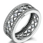 Strieborný prsteň s kosoštvorcovým kameňom, 7