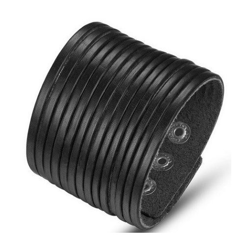 Lakovaný náramok pre mužov, čierny