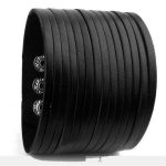 Lakovaný náramok pre mužov, čierny