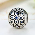 Ezüst charm, gyöngy