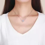 Ezüst charm lila kristállyal