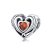 Ezüst charm (925), szív a szívben