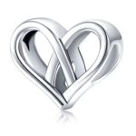 Ezüst charm (925), páros szív