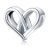 Ezüst charm (925), páros szív