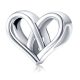 Ezüst charm (925), páros szív