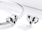 Ezüst charm (925), páros szív