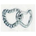 Ezüst charm (925), páros szív