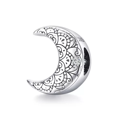 Ezüst charm, Hold vintage stílusban