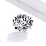 Ezüst charm (925), lótuszvirág