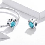 Ezüst charm (925), macskafej