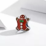 Ezüst charm, mézeskalács-figura