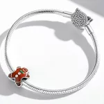 Ezüst charm, mézeskalács-figura