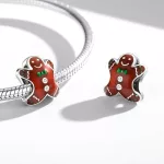 Ezüst charm, mézeskalács-figura