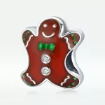 Ezüst charm, mézeskalács-figura