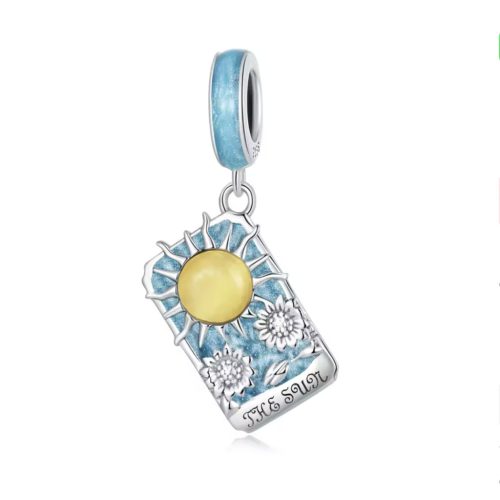 Ezüst charm, tarot kártya, A nap