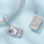 Ezüst charm, tarot kártya, A hold