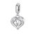 Ezüstcharm, babatalp szívvel