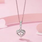 Ezüstcharm, babatalp szívvel