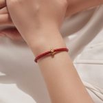 Ezüst charm (925) virágokkal, aranyszínben