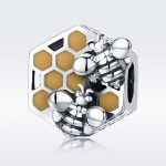 Ezüst charm méhekkel