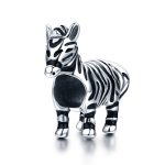 Ezüst charm, zebra