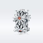 Ezüst charm (925) virágokkal