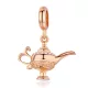 Ezüst charm, teáskanna, rózsaarany