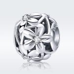 Ezüst charm, virág