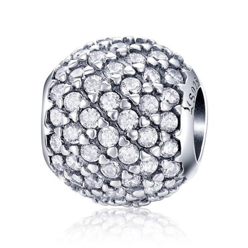 Ezüst charm kristályokkal