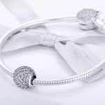 Ezüst charm kristályokkal