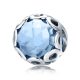 Ezüst charm (925), gyöngy kék kristállyal