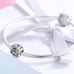 Ezüst charm, méhecske