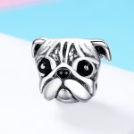 Ezüst charm, bulldogfej