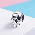 Ezüst charm, koponya