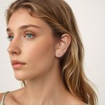 Ezüst fülbevaló, csillag