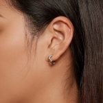 Ezüst fülbevaló, hullámok