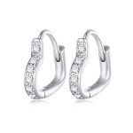 Ezüst szívfülbevaló