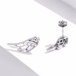Ezüst fülbevaló, angyalszárny