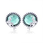 Ezüst fülbevaló hableánnyal