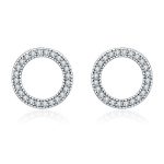 Ezüst fülbevaló kristályokkal