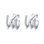 Ezüst fülbevaló, spirál