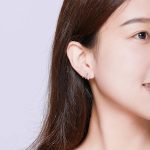 Ezüst fülbevaló, spirál