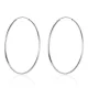 Ezüst karika-fülbevaló, nagyméretű